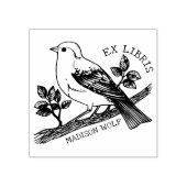 Custom Vintag Bird Ex Libris Book Gummistempel (Prägung)