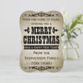 Custom Vintag Country Weihnachtskarte Feiertagskarte (Stehend Vorderseite)