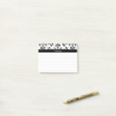 Custom Vintag Daisy Floral Art Lined Stickie Post Post-it Klebezettel (Auf Schreibtisch)