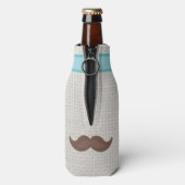 Custom Vintag Hipster Mustache Flasche Cooler Flaschenkühler (Flasche Rückseite)