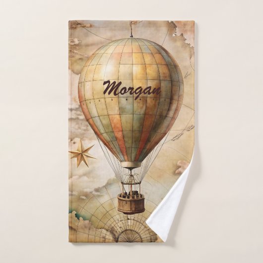 Custom Vintag Hot Air Ballon | Antiquitätenreise Handtuch (Handtuch)