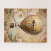 Custom Vintag Hot Air Ballon | Antiquitätenreise Puzzle (Horizontal)