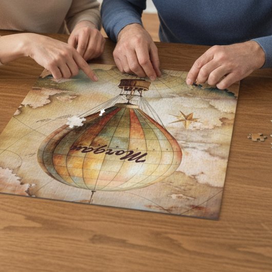 Custom Vintag Hot Air Ballon | Antiquitätenreise Puzzle