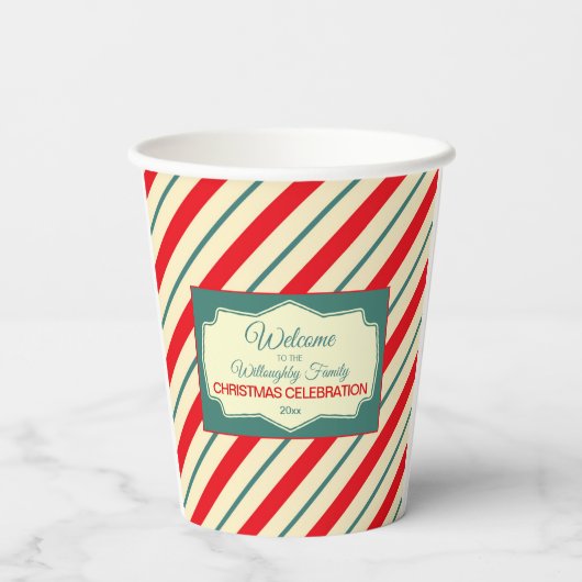 Custom Vintag Jolly Santa Claus Pappbecher (Rückseite)