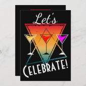 CUSTOM VINTAG LET'S CELEBRATE BIRTHDAY PARTEI EINLADUNG (Vorne/Hinten)