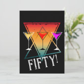 CUSTOM VINTAG LET'S CELEBRATE FÜNFZIG GEBURTSTAG EINLADUNG (Stehend Vorderseite)