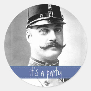 Custom Vintag Mustache / Mustache Party Runder Aufkleber