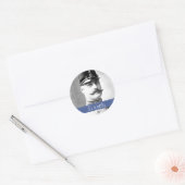 Custom Vintag Mustache / Mustache Party Runder Aufkleber (Umschlag)