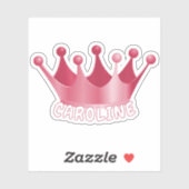Custom Vintag Queen or Princess Crown Sticker (Blatt)