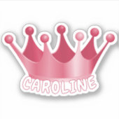 Custom Vintag Queen or Princess Crown Sticker (Vorderseite)