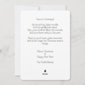 Custom Vintag Retro Weihnachtsgrüße Weihnachten Gr (Rückseite)