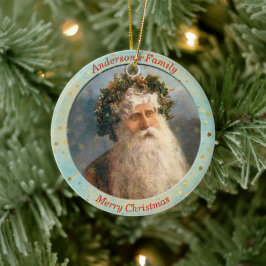 Custom Vintag St Nicholas Christmas Keramik Ornament