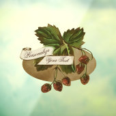 Custom Vintag Strawberries Fruchtwarenrestaurant Fensteraufkleber (Blatt 3)