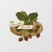 Custom Vintag Strawberries Fruchtwarenrestaurant Fensteraufkleber (Blatt)