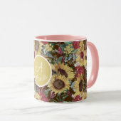 Custom Vintag Summertime Tropical Tasse (VorderseiteRechts)