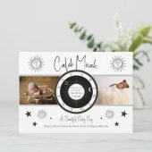 Custom Vintag Sun Sign & Moon Birth Ankündigung (Stehend Vorderseite)