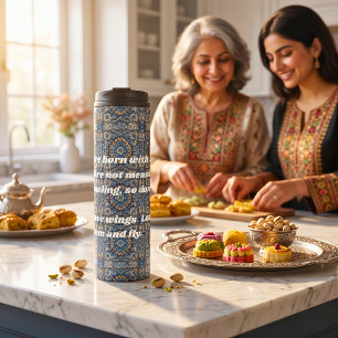 Custom Vintag Tile Nowruz iranisches Neujahrsgesch Thermosbecher