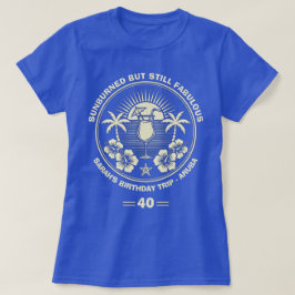 Custom Vintag Tropical Birthday Trip T-Shirt