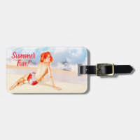 Custom, Vintag und Retro Beach Button-up Girl der 