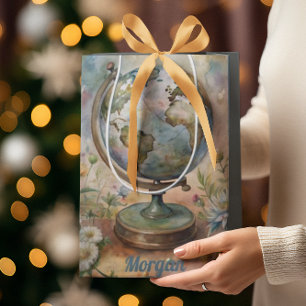 Custom Vintag World Travel Art Mittlere Geschenktüte