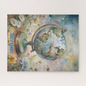 Custom Vintag World Travel Art Puzzle (Horizontal)