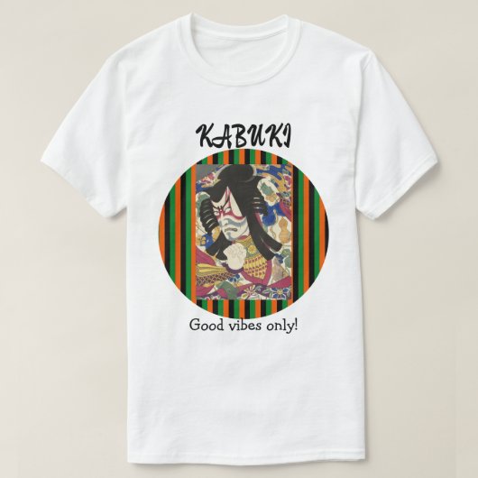 Custom Vintage Aesthetic Japanese Kabuki Art T-Shirt (Design vorne)