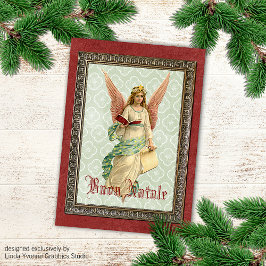 Custom Vintage Antike Holiday Seasons Greetings Feiertagskarte