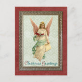 Custom Vintage Antike Holiday Seasons Greetings Postkarte (Vorderseite)