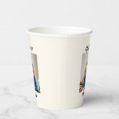 Custom Vintage Birthday Photo Retro Design Pappbecher (Rechts)