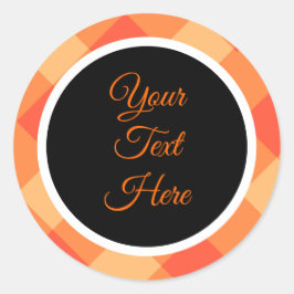 Custom Vintage Christmas Bauernhof Buffalo Karo Runder Aufkleber