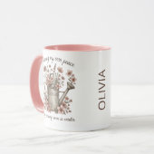 Custom Vintage Floral Botanical Tasse (Vorderseite Links)