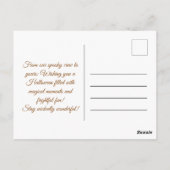 Custom Vintage Niedlich Spooky Script Halloween He Postkarte (Rückseite)