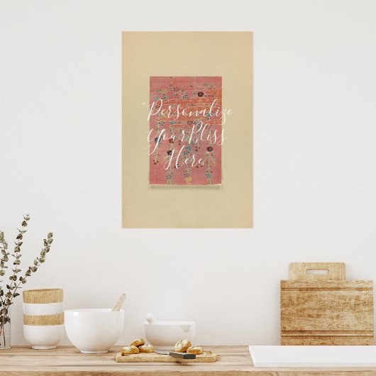 CUSTOM Vintage Okinawan Bingata Pattern Print Poster (Küche)