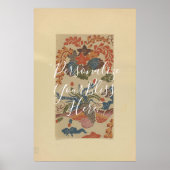 ※CUSTOM Vintage Okinawan Bingata Pattern Print Poster (Vorne)