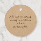 CUSTOM Vintage Pappe Handgefertigt Geschenkanhänger (Rückseite)