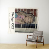 Custom Vintage Photo Birthday Party Wandteppich (Beispiel (Horizontal))