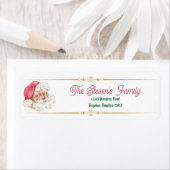 Custom Vintage Rücksendeadresse Etikett Santa Clua (Insitu)