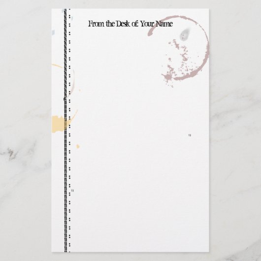Custom Vintage Schreibart Coffeestain Stationery Briefpapier (Vorderseite)