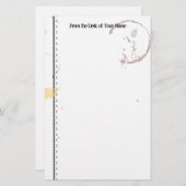Custom Vintage Schreibart Coffeestain Stationery Briefpapier (Vorne/Hinten)