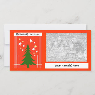 Custom Vintage Weihnachts-Weihnachtsfotokarte Feiertagskarte
