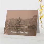 Custom Vintage Winter Wonderland Holiday Seasonal Karte (Gelbe Blume)