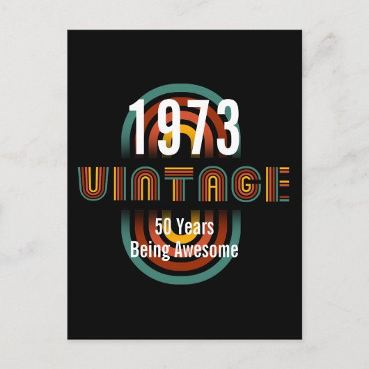 CUSTOM VINTAGER BURTHYEAR PHANTASTISCHER GEBURTSTA POSTKARTE (Vorderseite)