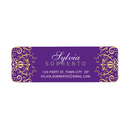 CUSTOM Vintages, filigranes, lila Gold (Vorne)