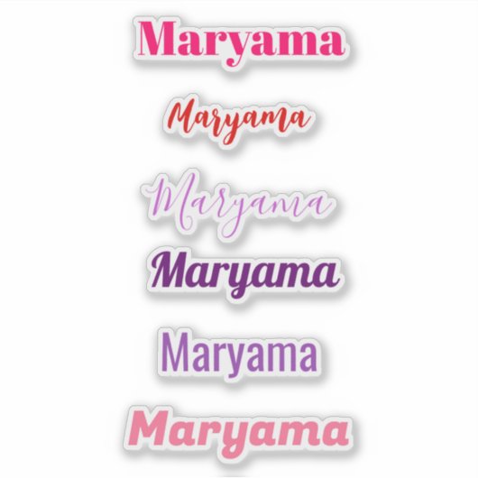 Custom Vinyl Name Stickers Aufkleber (Vorderseite)