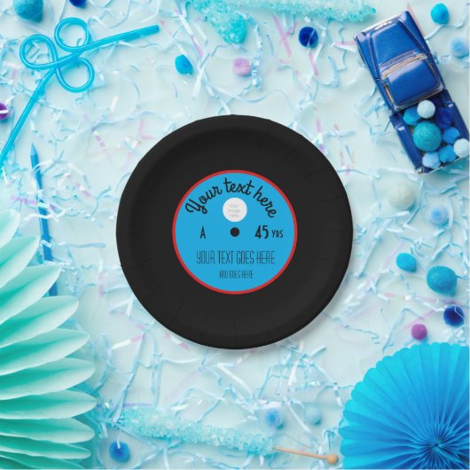 Custom Vinyl Record Paper Plates – Personalized Pappteller (Party)