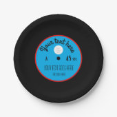Custom Vinyl Record Paper Plates – Personalized Pappteller (Vorderseite)