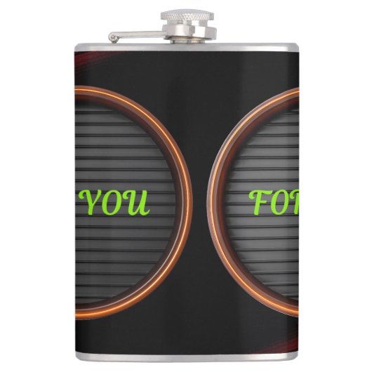 Custom Vinyl Wrapped Flask | Personalisierte Muste Flachmann (Vorderseite)