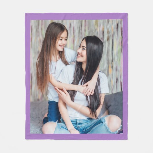 Custom Violet Aunt Photo Throw Gift from Kids Fleecedecke (Vorderseite)