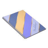 Custom Violet Blau Lila Gelb Gold Streifen Notizblock (Rechte Seite)