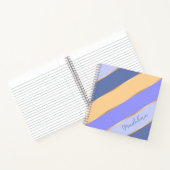 Custom Violet Blau Lila Gelb Gold Streifen Notizblock (Innenseite)